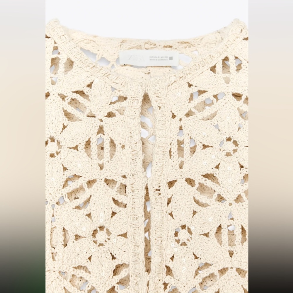 Sequin Macrame Jacket NWT - image 10